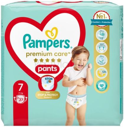 Pampers Premium Care 7 ( 18+кг ) Pants Детски пелени-гащи, 27 бр.