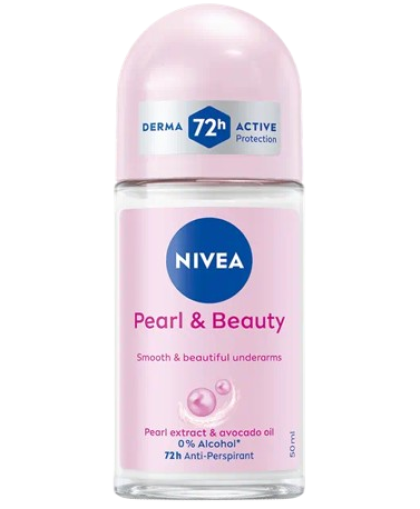 NIVEA Pearl & Beauty Дамски рол-он дезодорант, 50 мл