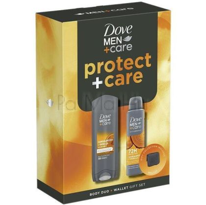 Dove Protect + Care Комплект за Мъже (Душ гел 250мл + Дезодорант 150мл + Портфейл)