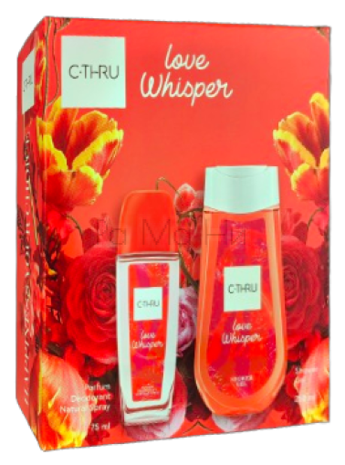 C-THRU Love Whisper Комплект за Жени (Натурален спрей 75мл + Душ гел 250мл) 