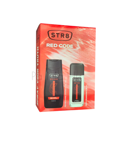 STR8 Red Code Комплект за Мъже (Натурален спрей 85 мл + Душ гел 250 мл)