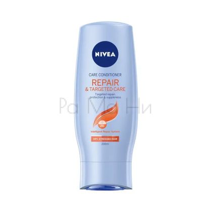 NIVEA Repair & Targeted Care Възстановяващ балсам за изтощена и третирана коса, 200 мл