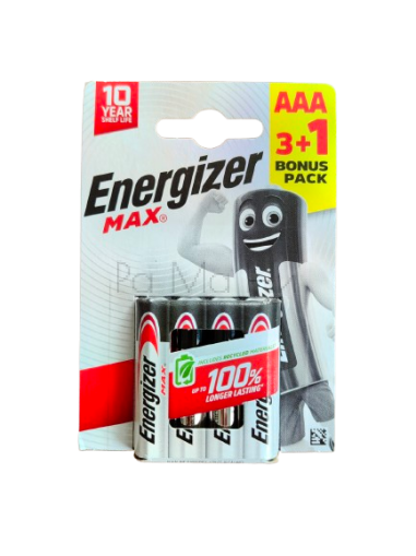 Energizer Max Alkaline Battery AAA Алкална батерия, 4 бр.