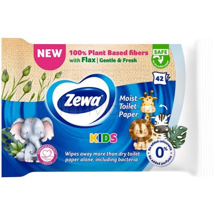 Zewa Moist Toilet Paper Kids Влажна тоалетна хартия за деца, 42 бр