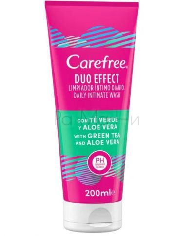 Измивен гел за интимна хигиена Carefree Duo Effect, 200мл.