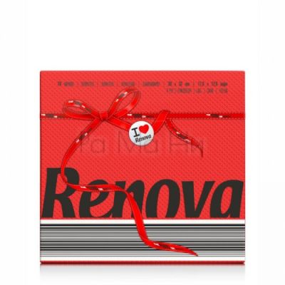 Салфетки Renova в червен цвят, 70бр. 