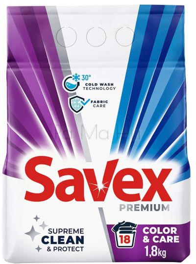 Прах за пране Savex Color & Care, 1.8кг. 