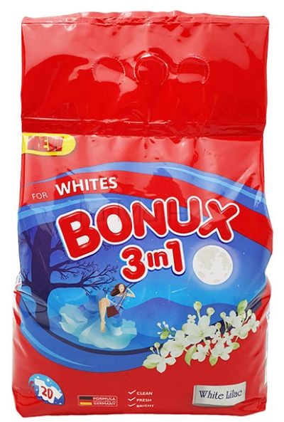 Прах за пране Bonux 3in1 White Lilac, 2кг.