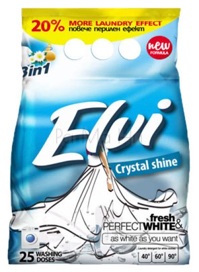 Прах за пране Elvi Crystal Shine, 2кг. 