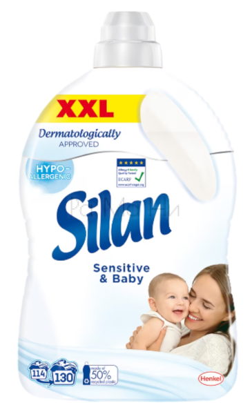 Омекотител за пране Silan Sensitive & Baby, 2,860л.