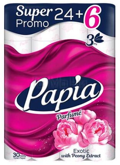 Тоалетна хартия Papia 24+6 БР.