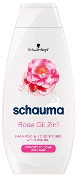 Шампоан за коса Schauma 2в1 Rose Oil, 400 мл.