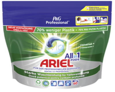 Капсули за пране Ariel Professional All in1 Pods, 60 бр.