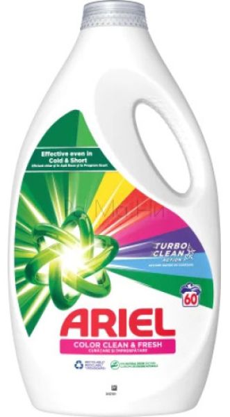 Течен перилен препарат Ariel Color Clean & Fresh, 3,3л.