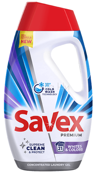 Течен перилен препарат Savex Premium Whites & Colors, 0,945мл.