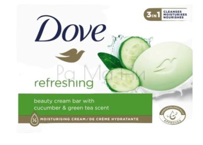 Хидратиращ крем-сапун Dove Refreshing с краставица и зелен чай, 100гр. 