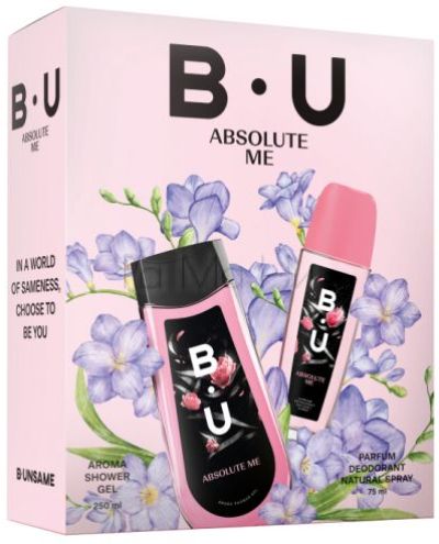 B.U. Absolute Me Комплект (Парфюмен дезодорант 75 мл + Душ гел 250 мл)