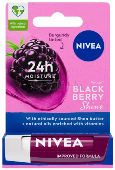 NIVEA Blackberry Балсам за устни с аромат на къпина, 4.8 г
