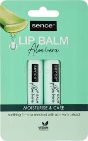 Sence Aloe Vera Комплект балсами за устни, 2×4.3 г
