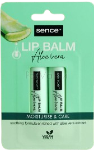 Sence Aloe Vera Комплект балсами за устни, 2×4.3 г