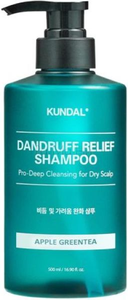 KUNDAL Dandruff Relief Shampoo Шампоан за коса против пърхот с ябълка и зелен чай, 500мл. 