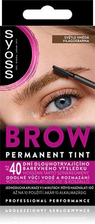 SYOSS BROW Permanent Tint Боя за вежди в светлокафяв нюанс, 10 мл