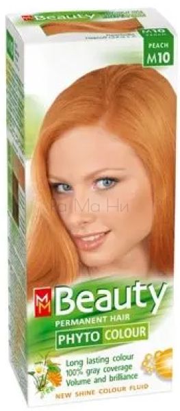 MM BEAUTY PHYTO & COLOUR Безамонячна боя за коса М10 Праскова, 125 мл
