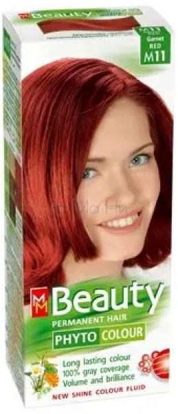 MM BEAUTY PHYTO & COLOUR Безамонячна боя за коса М11 Гранатово Червен, 125 мл