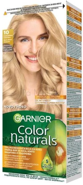 Garnier Color Naturals Боя за коса с възстановяващ балсам 10 Светло Русо, 100 мл