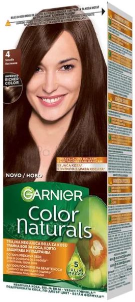 Garnier Color Naturals Боя за коса с възстановяващ балсам 4 Кестеняво , 100 мл