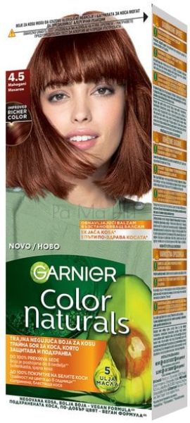 Garnier Color Naturals Боя за коса с възстановяващ балсам 4.5 Махагон, 100 мл