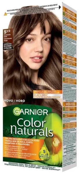 Garnier Color Naturals Боя за коса с възстановяващ балсам 5 1/2 Млечно Кафе, 100 мл