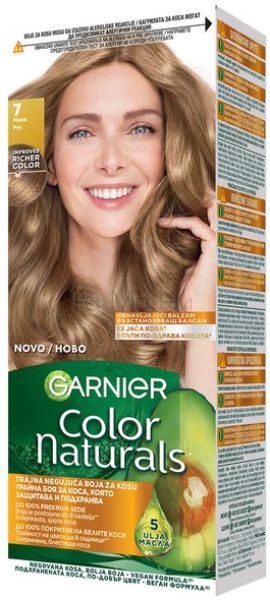 Garnier Color Naturals Боя за коса с възстановяващ балсам 7 Естествено Русо, 100 мл