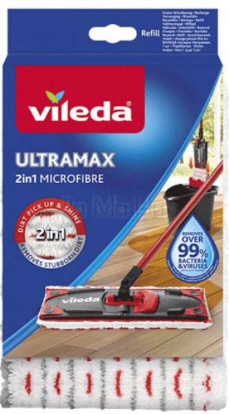 Vileda Ultramax 2in1 Microfibre Резервна гъба за моп, 1 бр.