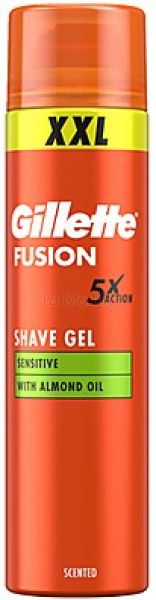 Gillette Fusion Shave Gel Sensitive Гел за бръснене за Чувствителна кожа, 240 мл
