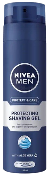 NIVEA MEN Protect & Care Shave Gel With Aloe Vera Гел за бръснене с Алое Вера, 200 мл