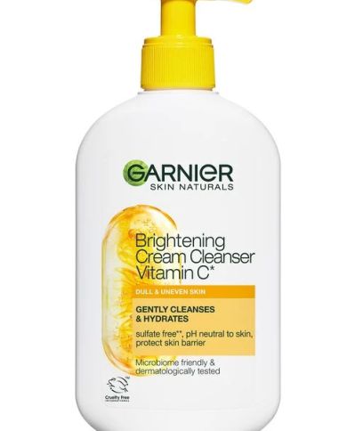 Garnier Brightening Cream Cleanser Vitamin C Почистващ гел с кремообразна текстура, 250 мл