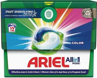 ARIEL All in 1 PODS Color Гел капсули за цветно пране, 12 бр