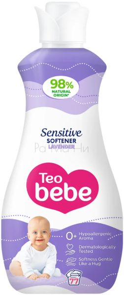 Teo Bebe Sensitive Softener Lavender Обекотител за дрехи за чувствителна кожа с аромат на Лавандула, 1.7 л