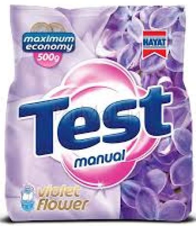 Test Manual Handwash Violet Flower Прах за ръчно пране с аромат на Виолетки, 500 г