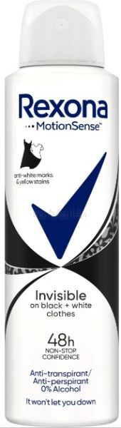 Rexona Anti-transpirant Invisible on Black + White Clothes Дезодорант срещу изпотяване, 150 мл