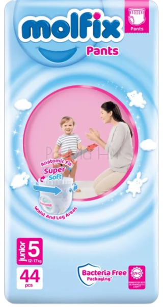 Molfix Pant Junior 5 (12-17 кг) Детски пелени-гащи, 44 бр.