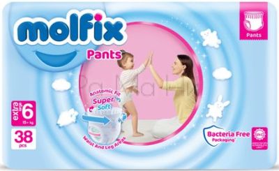 Molfix Pant Junior 6 (15+ кг) Детски пелени-гащи, 38 бр.
