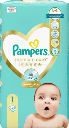 Pampers Premium Care 1 (2-5 кг) Детски пелени, 50 бр.