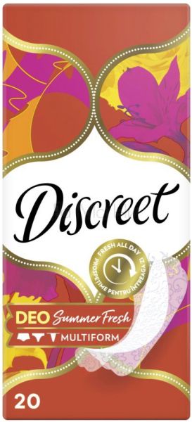 Discreet Deo Summer Fresh Ежедневни дамски превръзки, 20 бр.