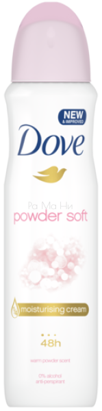 Dove Spray Deodorant Powder Soft Спрей дезодорант против изпотяване, 150 мл