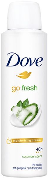 Dove Spray Deodorant Go Fresh Cucumber Scent Спрей дезодорант против изпотяване, 150 мл