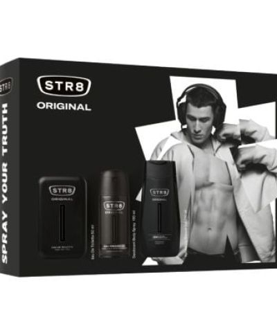 STR8 Original Комплект за Мъже (Тоалетна вода 50 мл + Дезодорант 150 мл + Душ гел 250 мл) 