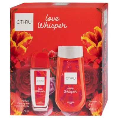 C-THRU Love Whisper Комплект за Жени (Натурален спрей 75мл + Душ гел 250мл) 