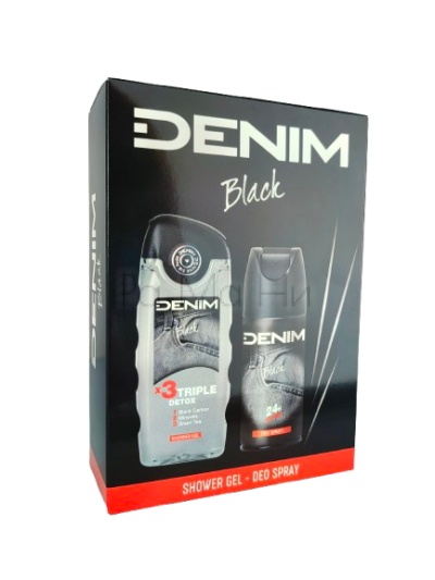 Denim Black Комплект за Мъже (Душ гел 250мл + Дезодорант 150мл)